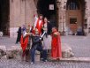 Being photographed with Roman soldiers